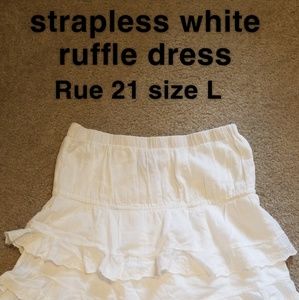 White ruffle Dress